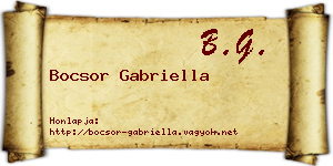 Bocsor Gabriella névjegykártya