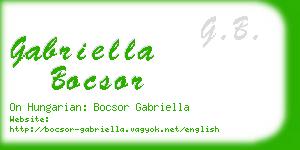 gabriella bocsor business card